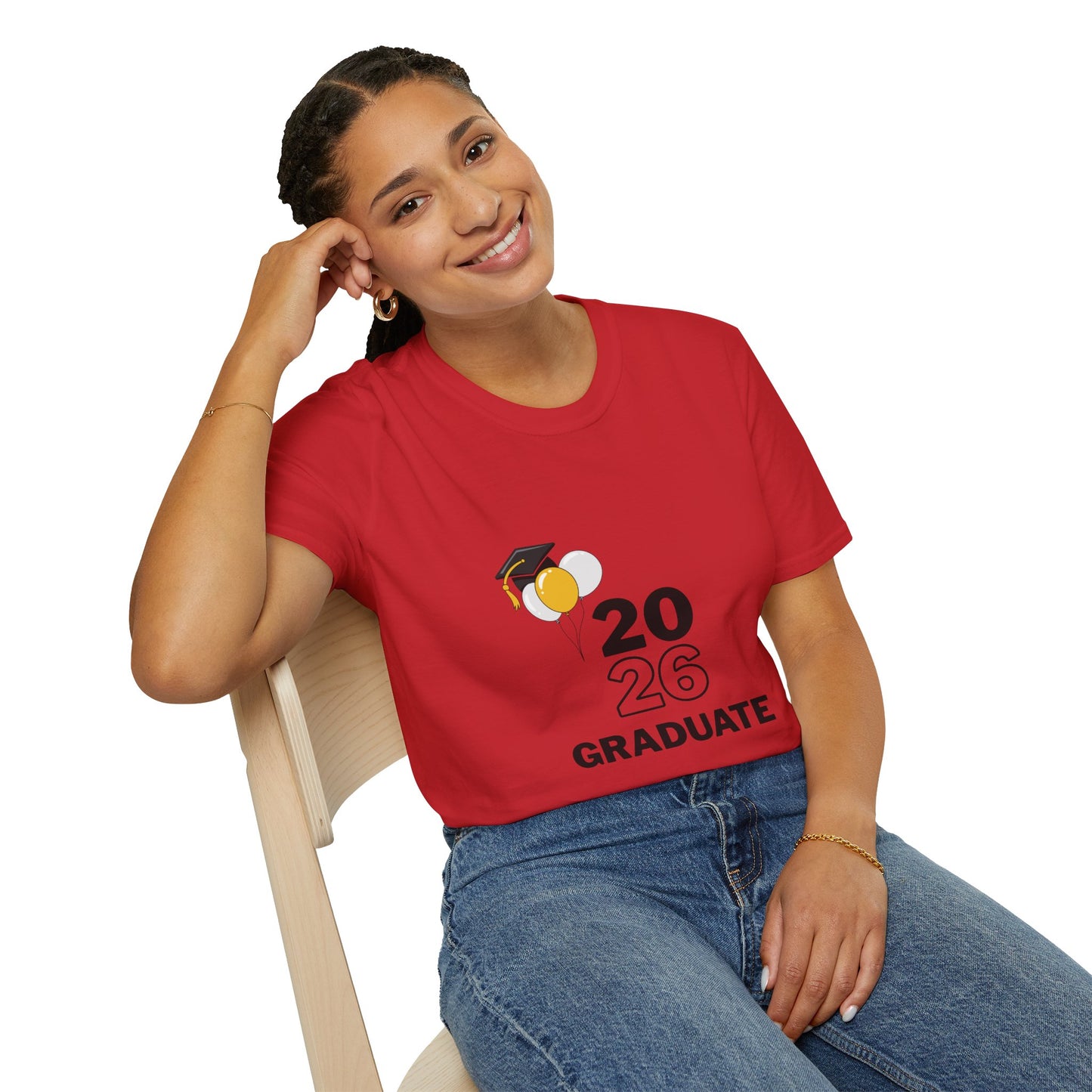 2026 Graduate T-Shirt – 2026 Graduate Tee with Cap & Balloon Design