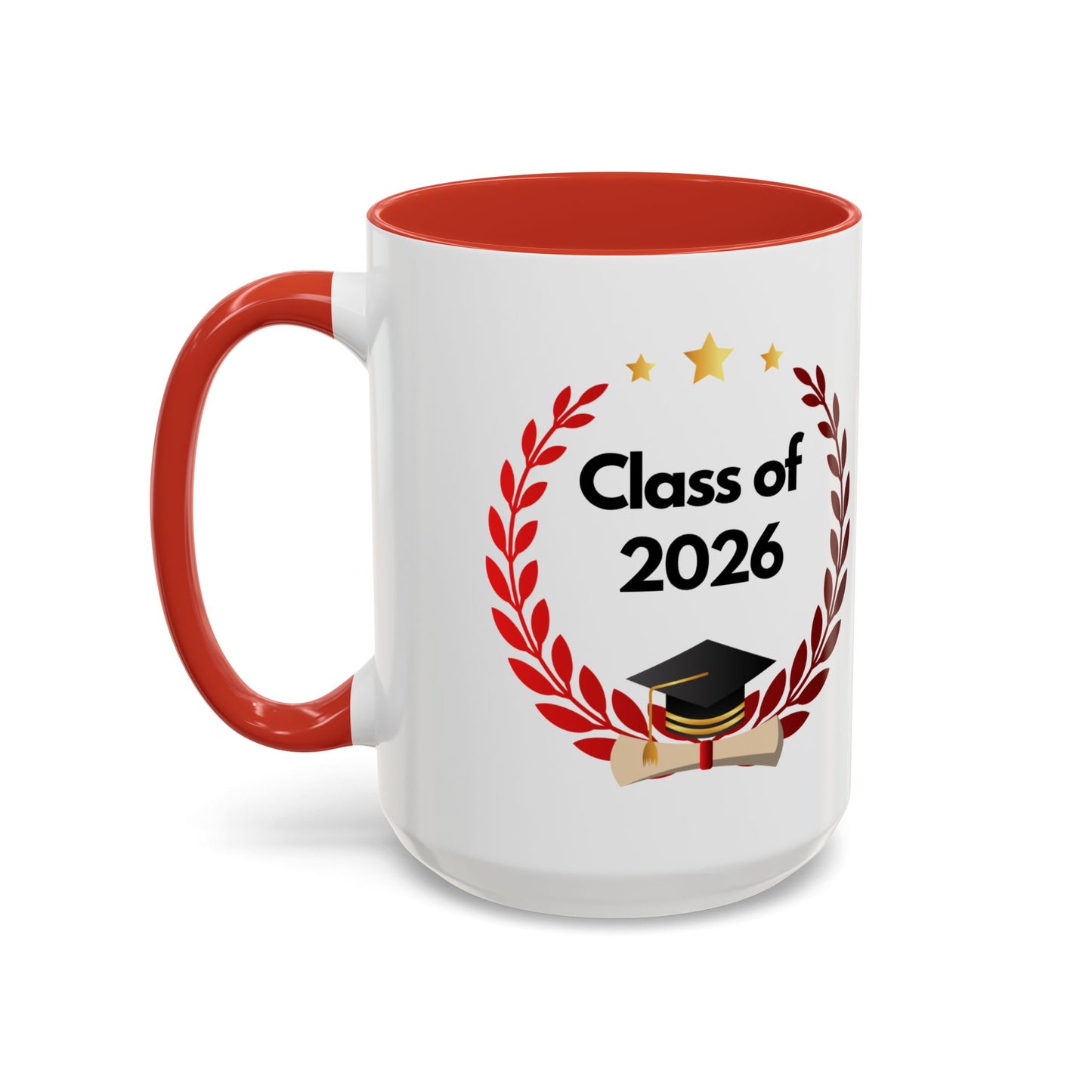Graduation Class of 2026 Accent Coffee Mug – Personalized Grad Gift