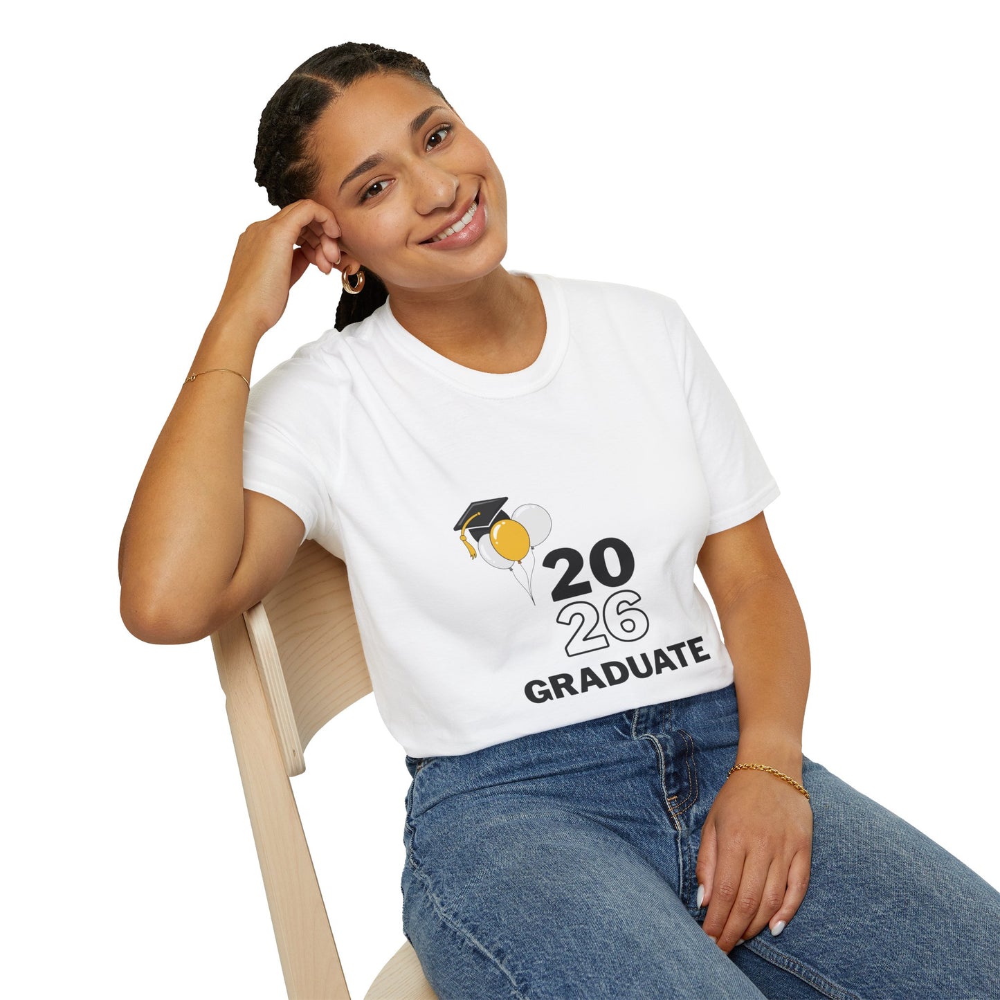 2026 Graduate T-Shirt – 2026 Graduate Tee with Cap & Balloon Design