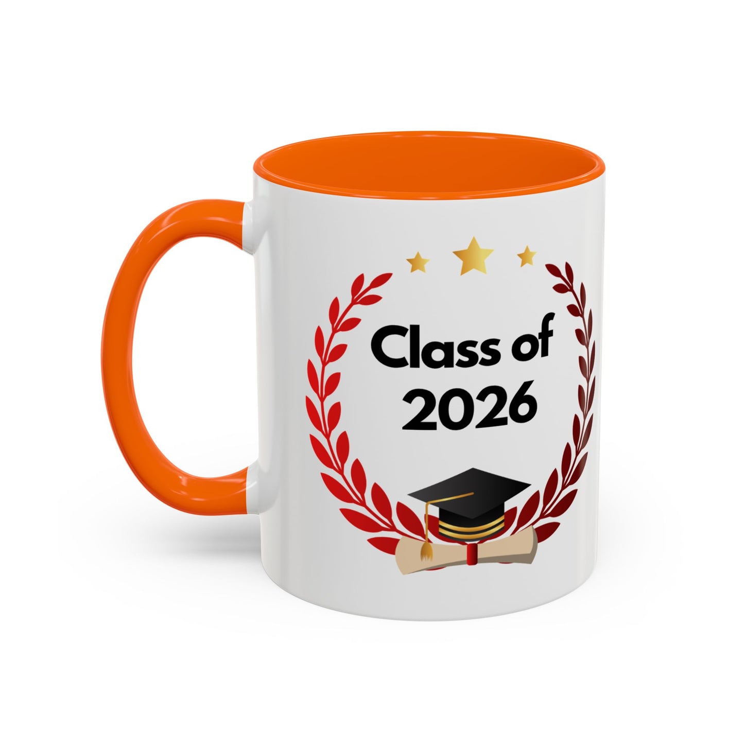 Graduation Class of 2026 Accent Coffee Mug – Personalized Grad Gift