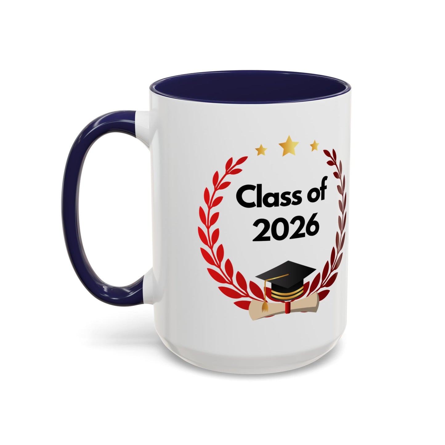 Graduation Class of 2026 Accent Coffee Mug – Personalized Grad Gift