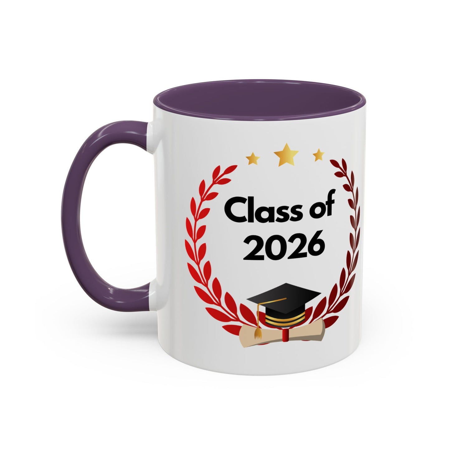 Graduation Class of 2026 Accent Coffee Mug – Personalized Grad Gift