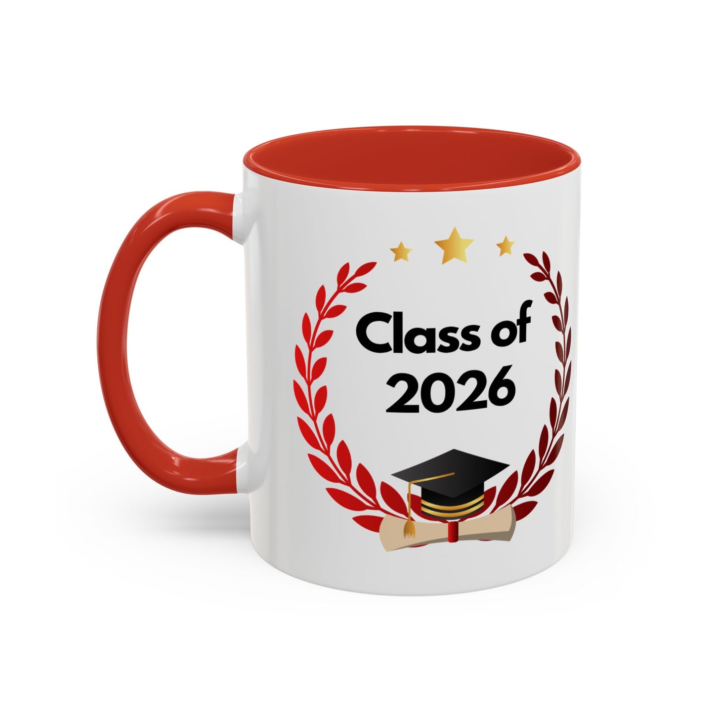 Graduation Class of 2026 Accent Coffee Mug – Personalized Grad Gift