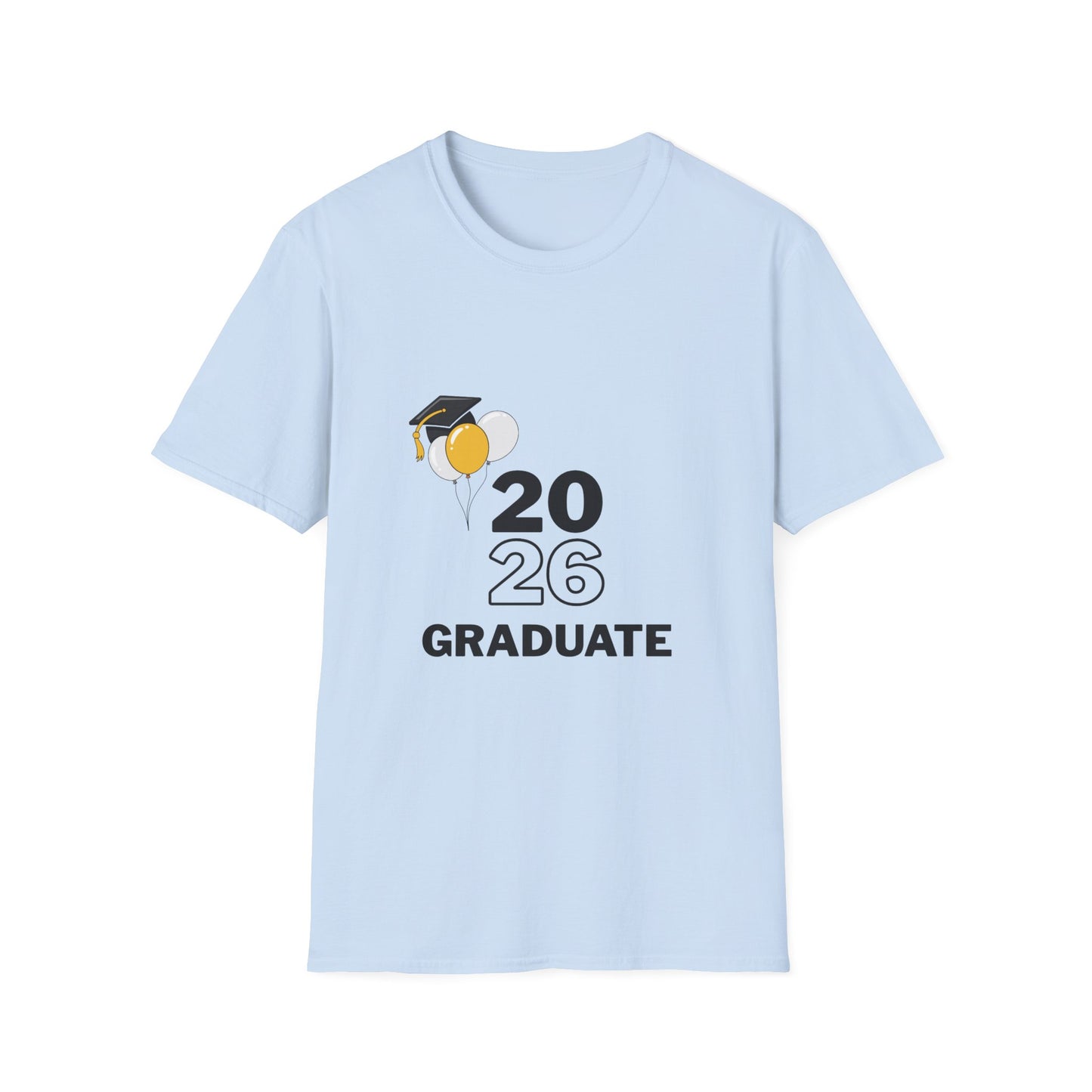 2026 Graduate T-Shirt – 2026 Graduate Tee with Cap & Balloon Design