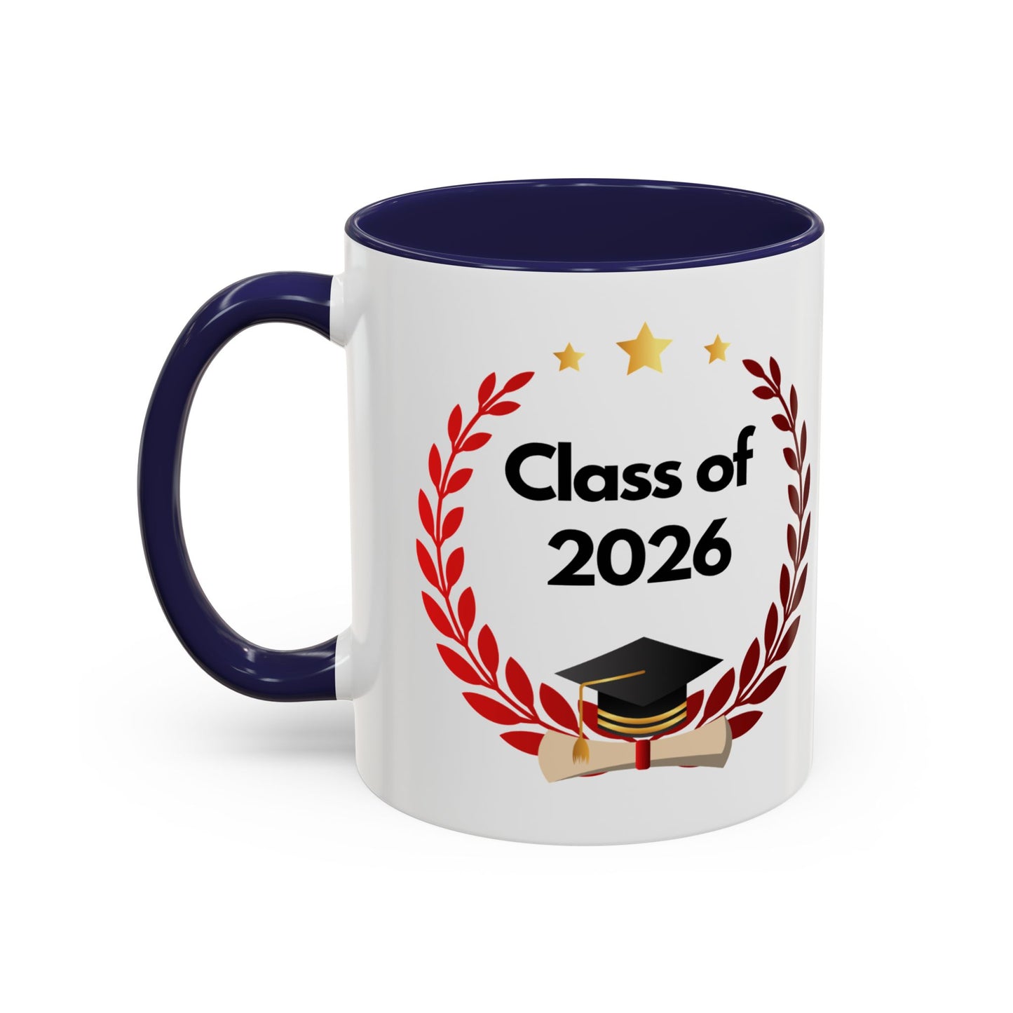 Graduation Class of 2026 Accent Coffee Mug – Personalized Grad Gift