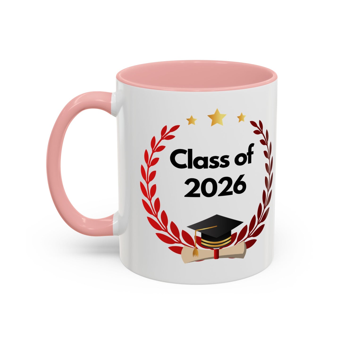 Graduation Class of 2026 Accent Coffee Mug – Personalized Grad Gift