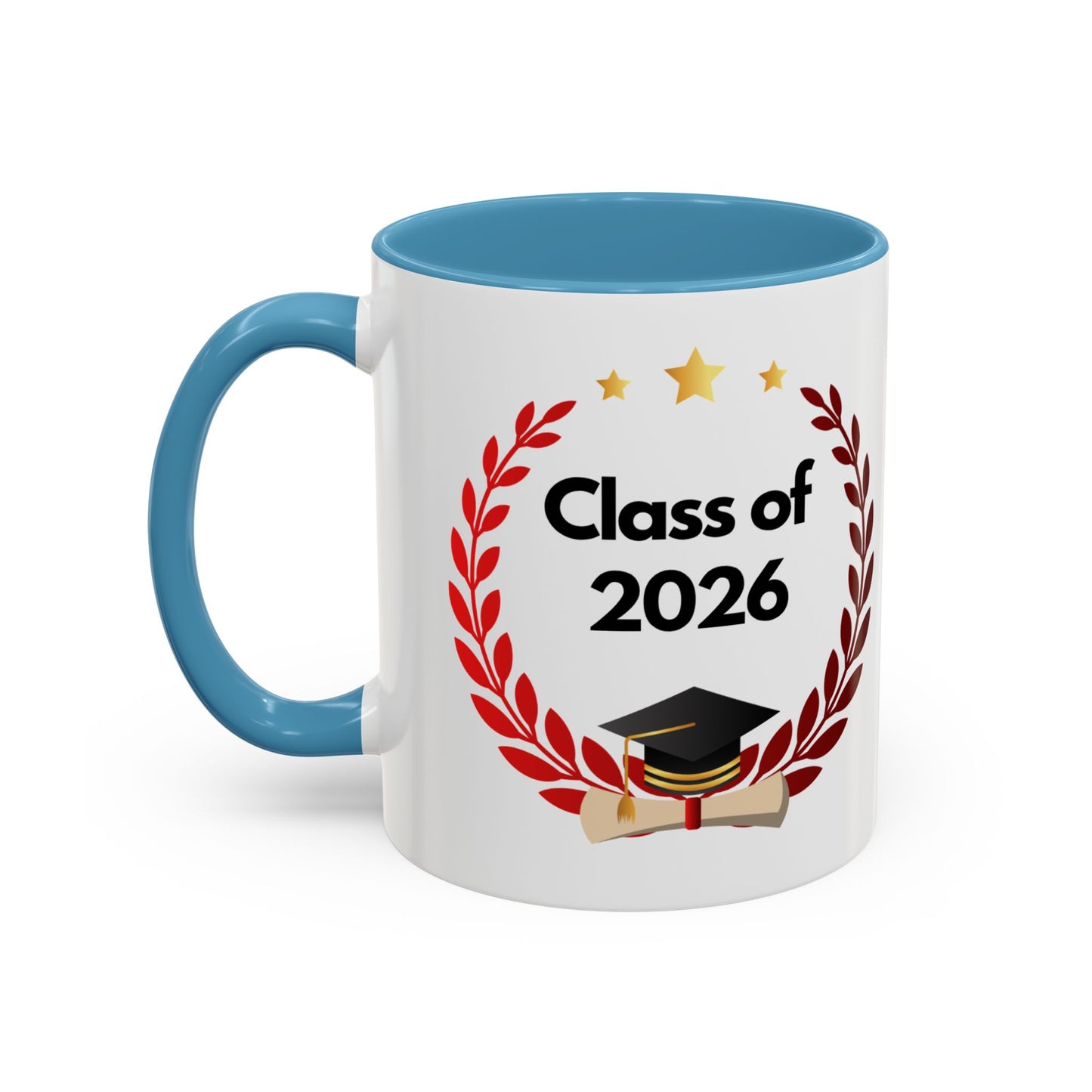 Graduation Class of 2026 Accent Coffee Mug – Personalized Grad Gift