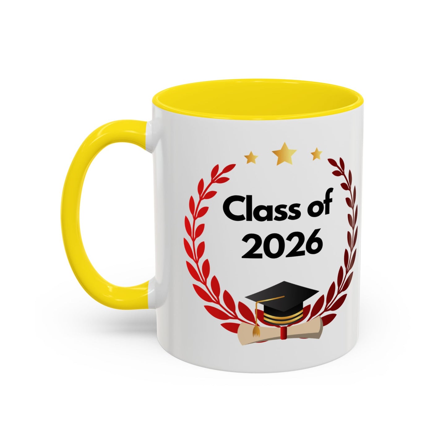 Graduation Class of 2026 Accent Coffee Mug – Personalized Grad Gift